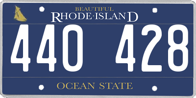RI license plate 440428