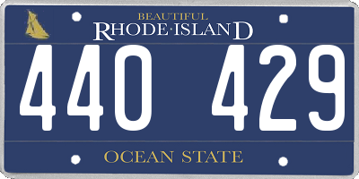 RI license plate 440429