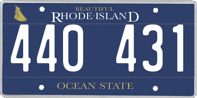 RI license plate 440431