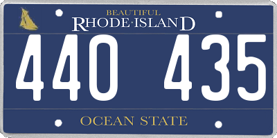 RI license plate 440435