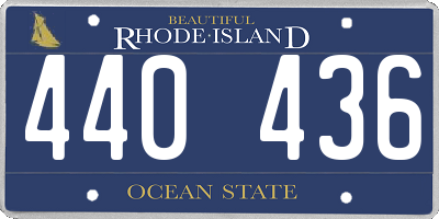 RI license plate 440436