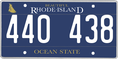 RI license plate 440438