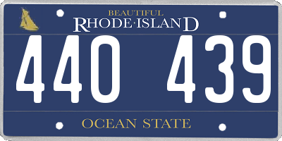 RI license plate 440439