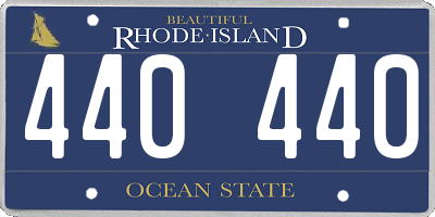 RI license plate 440440