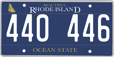 RI license plate 440446