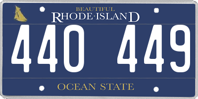 RI license plate 440449