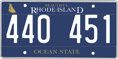 RI license plate 440451