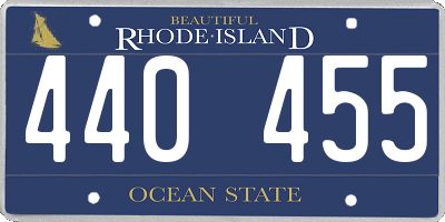 RI license plate 440455