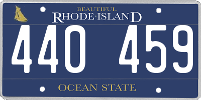 RI license plate 440459