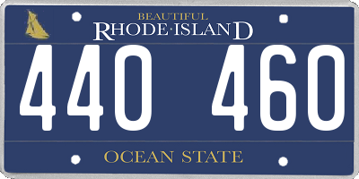 RI license plate 440460
