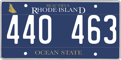 RI license plate 440463