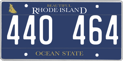 RI license plate 440464
