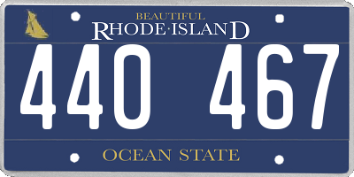 RI license plate 440467