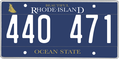 RI license plate 440471