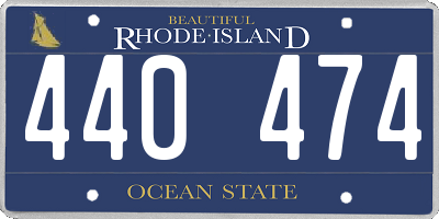 RI license plate 440474