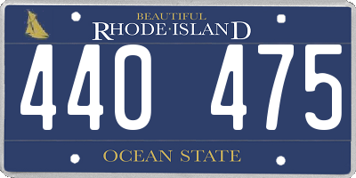 RI license plate 440475