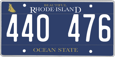 RI license plate 440476