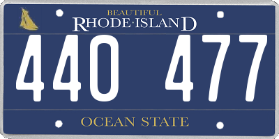 RI license plate 440477