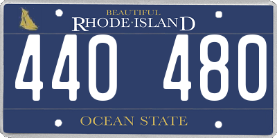RI license plate 440480