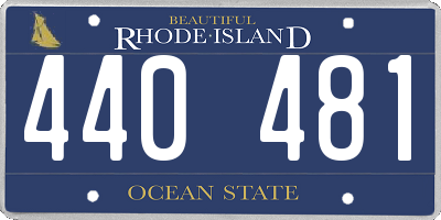 RI license plate 440481