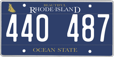 RI license plate 440487