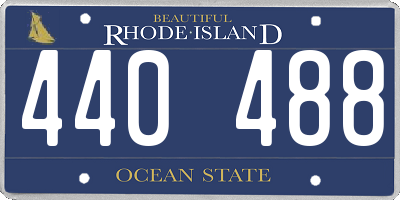 RI license plate 440488