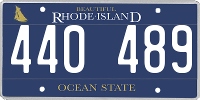 RI license plate 440489