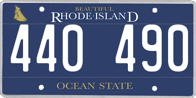 RI license plate 440490