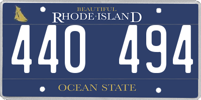 RI license plate 440494