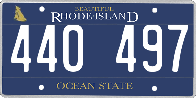 RI license plate 440497