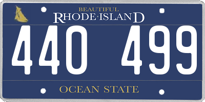 RI license plate 440499