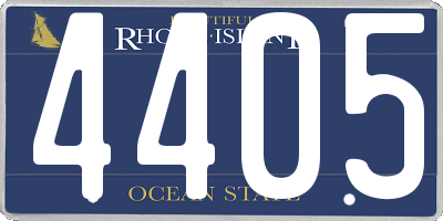 RI license plate 4405