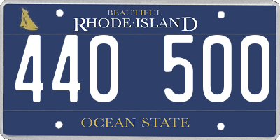 RI license plate 440500