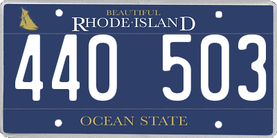 RI license plate 440503