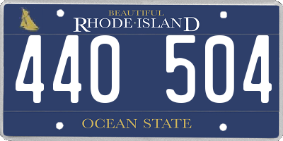 RI license plate 440504