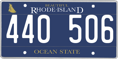 RI license plate 440506