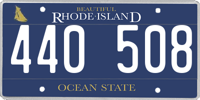 RI license plate 440508