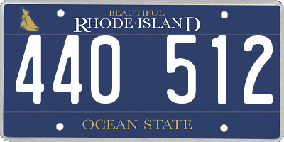 RI license plate 440512