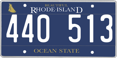 RI license plate 440513