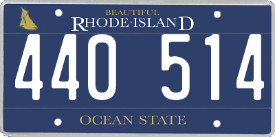 RI license plate 440514