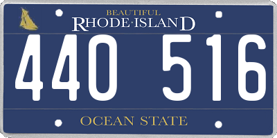 RI license plate 440516