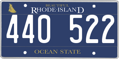 RI license plate 440522
