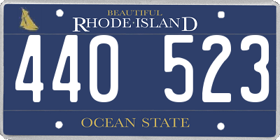 RI license plate 440523