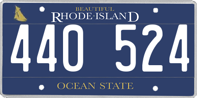 RI license plate 440524