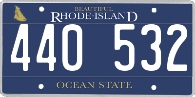 RI license plate 440532