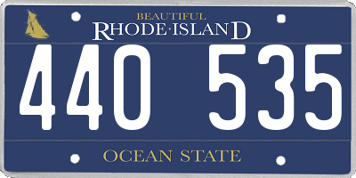 RI license plate 440535