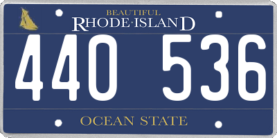 RI license plate 440536