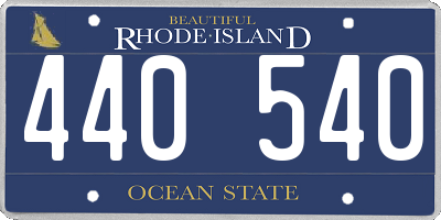 RI license plate 440540
