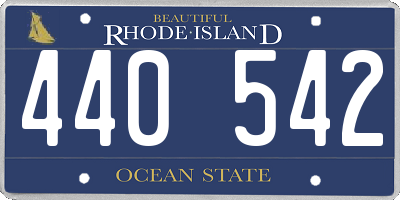 RI license plate 440542