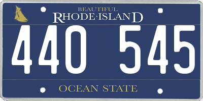 RI license plate 440545